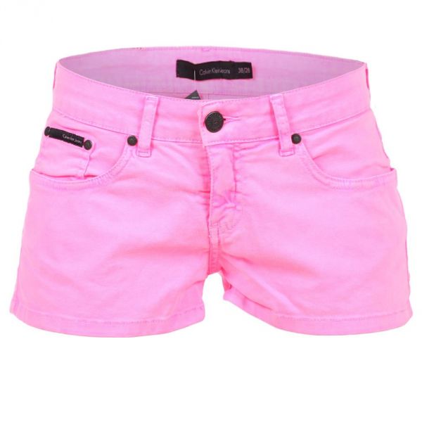 Short Calvin Klein Jeans Color Five Pockets Stretch Rosa Flú