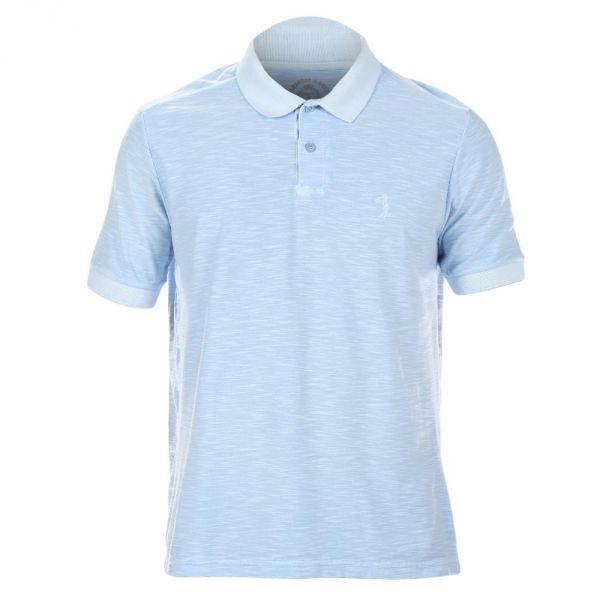 Polo Aleatory Flame Stone Azul Claro